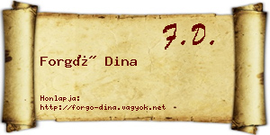 Forgó Dina névjegykártya